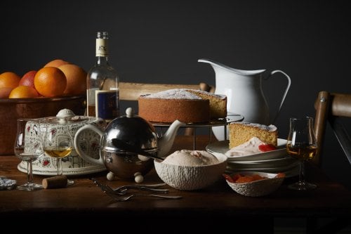 Image for article: Blood orange fool and Madeira cake