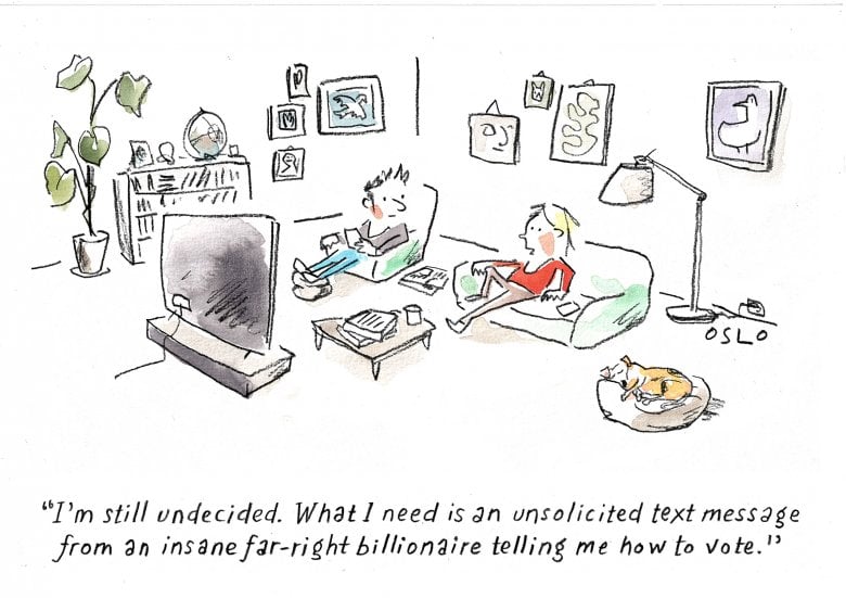 Cartoon image, links to full cartoon page