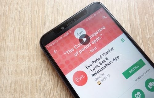 A page from the Eve period tracking app.