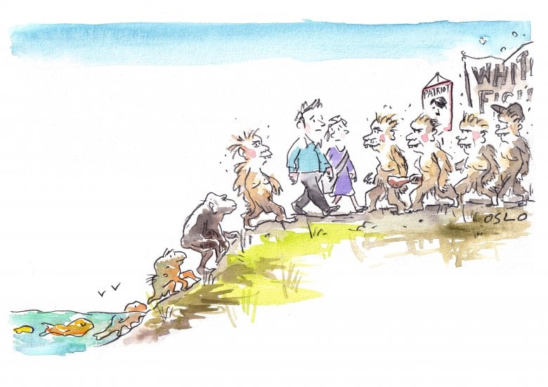 Cartoon image, links to full cartoon page