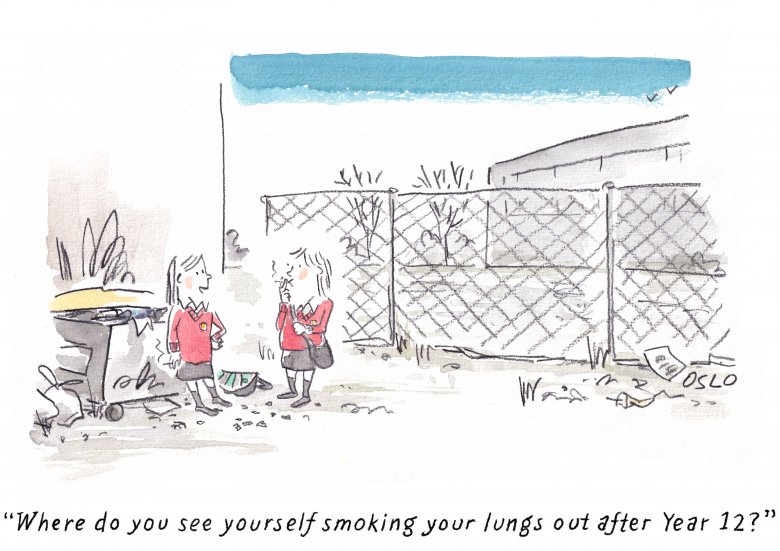 Cartoon image, links to full cartoon page