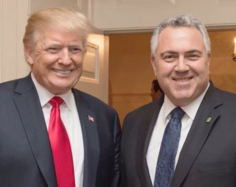Donald Trump and Joe Hockey during Trump’s first presidency.