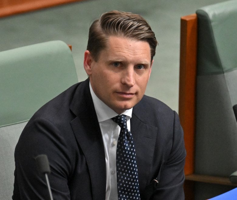 Liberal MP Andrew Hastie sitting on the back bench during Question Time this week.