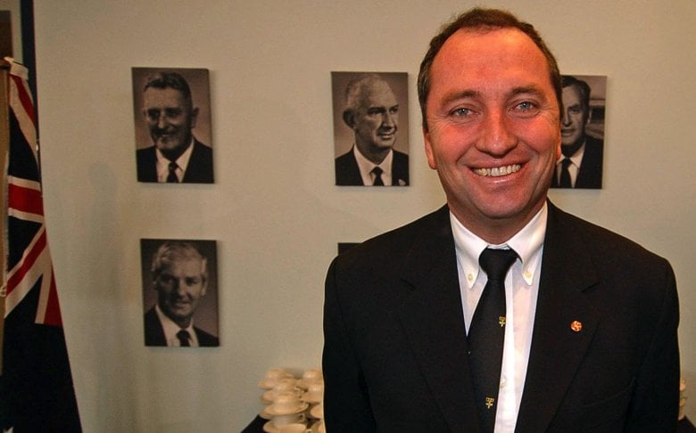 Barnaby Joyce poses for a photograph prior to the 2005 Queensland National Party State Conference.