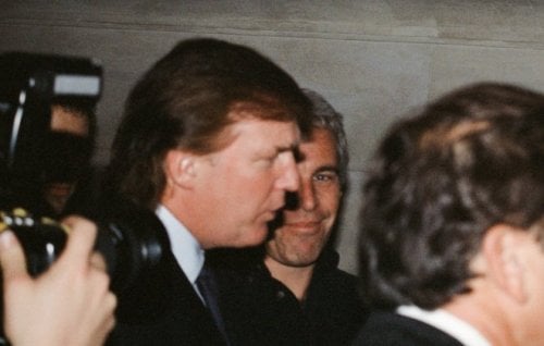Donald Trump and Jeffrey Epstein.