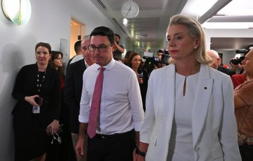 Nationals leader David Littleproud and Nationals senator Bridget McKenzie.