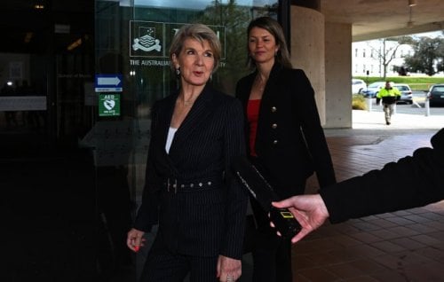 Australian National University chancellor Julie Bishop on campus.