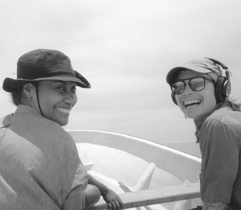 Artists Mere Nailatikau (left) and AM Kanngieser.