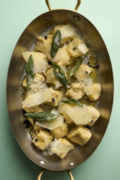 Image for article: Ricotta and pumpkin gnocchi with burnt butter and sage