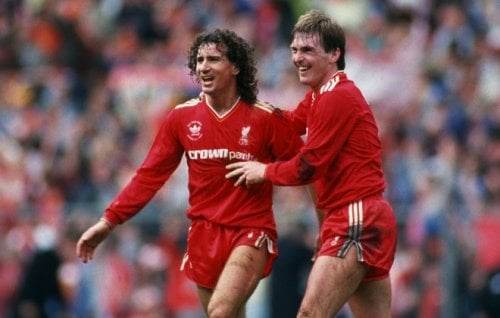Craig Johnston and Liverpool teammate Kenny Dalglis.